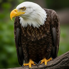 Obraz premium Wildlife Portrait of Bald Eagle with Focused Eyes