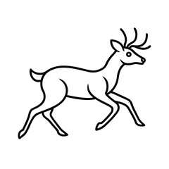 deer silhouette vector illustration