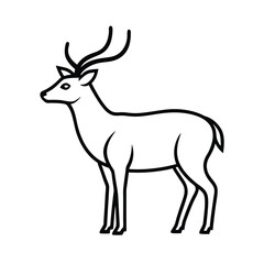 deer silhouette isolated on white