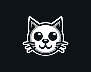 Playful kitty vector mascot illustration playful