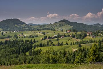 Landscape from Piatra Fântânele, is a village in the commune of Tiha Bârgăului, Bistrița-Năsăud County, Transylvania, Romania. It is located in the Tihuța Pass, 2025