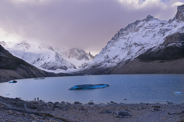 Cerro Torre and Laguna Torre at Dusk, Patagonia
