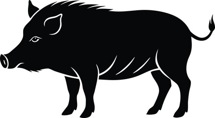 boar silhouette vector for logo and emblem creation