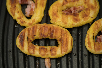 Crispy Fried Calamari on an electric grill
