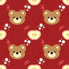 Fototapeta premium seamless pattern with teddy bears 