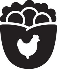 Silhouette vector of a falafel pita icon, representing Middle Eastern street food in a minimal black graphic style.