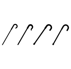 Shepherd crook (hook). Cut files for Cricut vector illustration