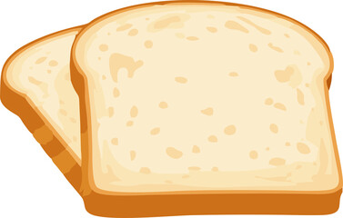 Slice of bread on white background
