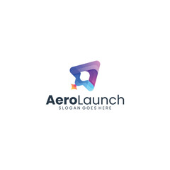 Gradient Modern Aero Launch Logo Design