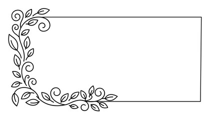 Abstract White Scattered Leaves Corner Elements Vector