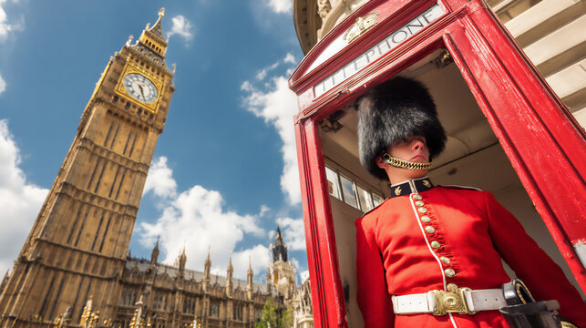 british royal guard at big ben
