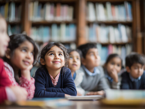 children engaged in storytelling session