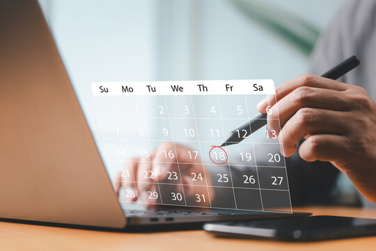 Digital calendar planning for business schedule and productivity optimization