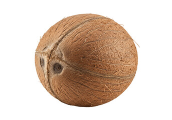 Isolated Tropical Fruit Coconut, Fresh Brown and Sweet, Transparent PNG