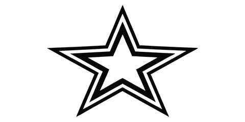 Fototapeta premium One Star Vector Icon Sharp Edges And Bold Outline