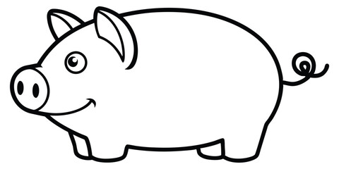 Piggy Bank Savings Money Icon Vector Sign Silhouette Illustration