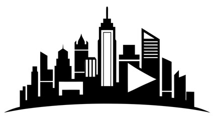 Fototapeta premium Modern City Skyline Urban Landscape Design Inspiration