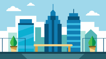 Obraz premium city skyline in the city