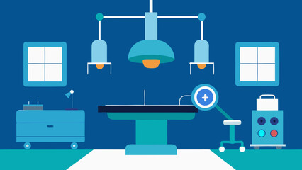 Modern Operating Room Sterile Environment, Medical Equipment, Surgical Procedures