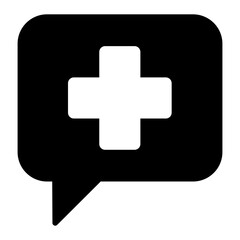 Obraz premium Healthcare chat bubble icon