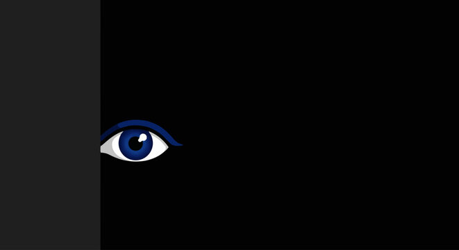 Eye Spy: Cartoon Eye Peek in the Darkness