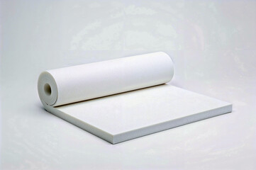 Fototapeta premium Rolled white foam sheet ideal for product display