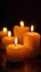 Flickering Candlelight Serene and Peaceful Ambiance for Relaxation and Meditation