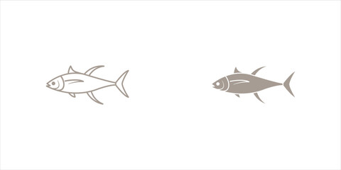 Fish icon set. for mobile concept and web design. vector illustration