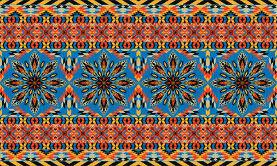 American tribal ethnic native pattern.Traditional Navajo,Aztec,Apache,Southwest and Mexican style fabric pattern.Abstract vector motifs pattern.For fabric,clothing,blanket,carpet,woven,wrap,decoration