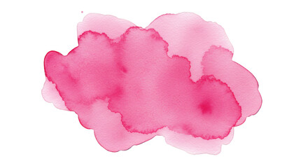 Transparent Background Pink Watercolor Stain Abstract Illustration