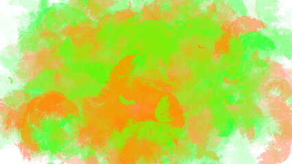 緑とオレンジのスクラッチブラシ抽象背景デザイン｜緑, オレンジ, スクラッチ

