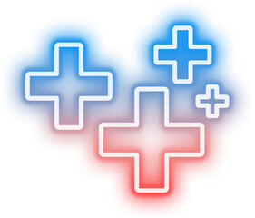 Fototapeta premium Neon Medical Symbol Icon Sign