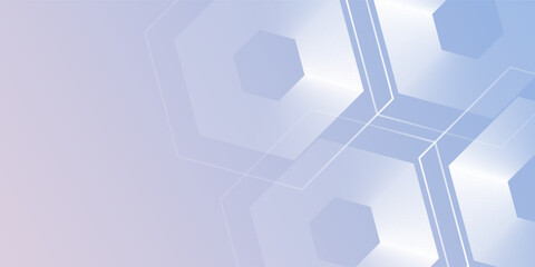 Abstract hexagon lines on light mesh blue an pink background. Geometric stripe line art design for poster, brochure, cover, website simple abstract