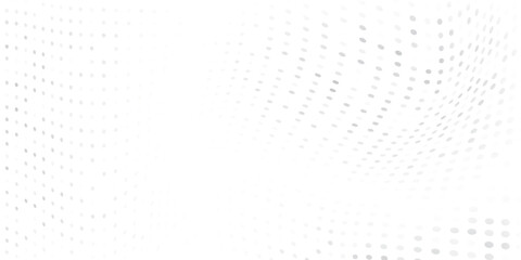 Modern silver halftone gradient texture. Vanishing polka dot background. Repeating dots gradation pattern abstract