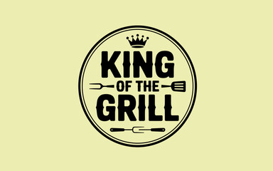 "King of the Grill" Barbecue Logo