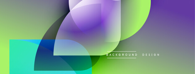 Abstract gradients overlap, creating dynamic visual effect. Smooth color transitions suggest modern design elements. Minimalist composition.