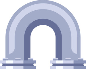 Rounded water pipe connector part