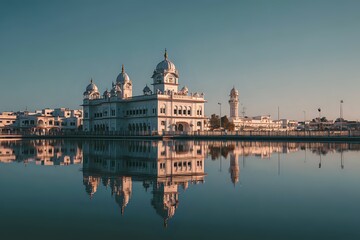 Naklejka premium Gurdwara: Sikh Temple Serenity