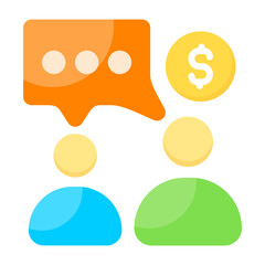 Negotiation Modern Solid Style Icon