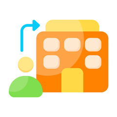 Client Company Modern Solid Style Icon