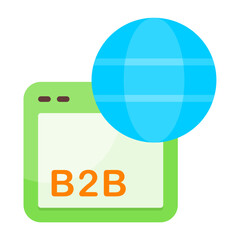 B2B Platform Modern Solid Style Icon