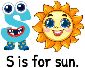 Alphabet Illustration: S is for Sun