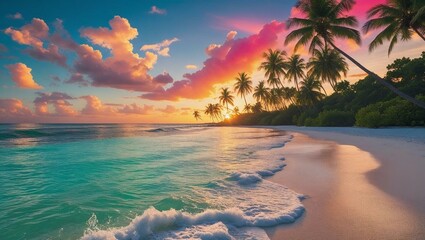 sunset on the beach