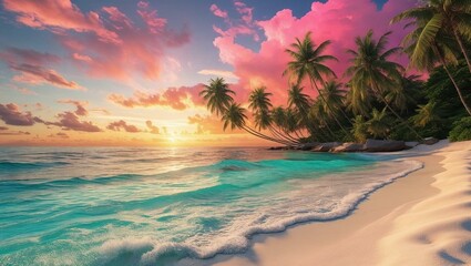 sunset on the beach