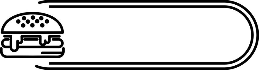 Obraz premium Hamburger Banner Icon Sign