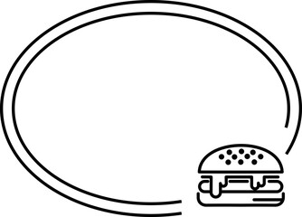 Hamburger Banner Icon Sign