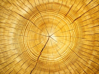 Detailed Close Up of a Tree Trunk Cross Section Showing Growth Rings
