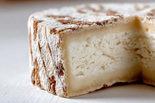 Valle d&rsquo;Aosta brossa cheese on white