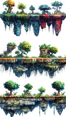 App Background Jungle Terrain  set