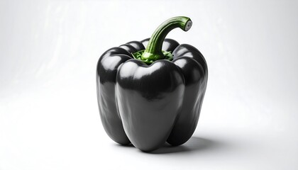 Glossy black pepper on white